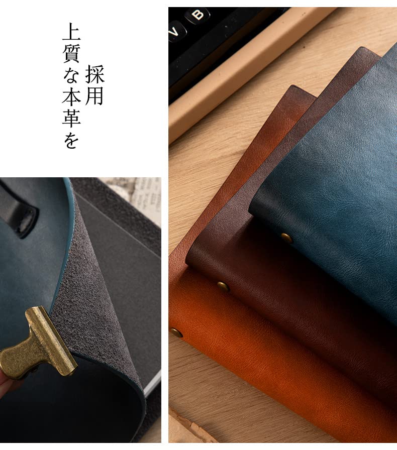 Amazon.co.jp: DUSWENシステム手帳 本革ノート A6サイズ 本革 ノート